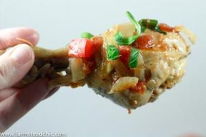 This Paleo & Whole30 Chicken Cacciatore recipe is a quick, simple, one-pot wonder but tastes divine with chicken that literally falls off the bone and veggies melded together in savory perfection.