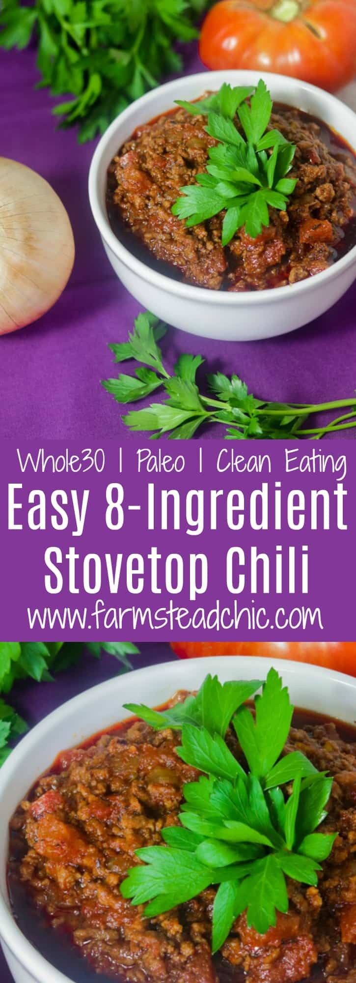 Paleo and Whole30 Chili Pinterest Graphic