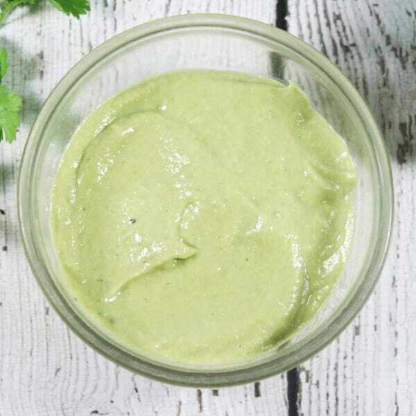 This Paleo & Whole30 Avocado Lime Sauce takes only 10 minutes and 5 ingredients (+S&P) to make!