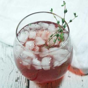 This Cranberry Thyme Spritzer has all the characteristics of a festive holiday cocktail. It's bubbly, red, & cranberry-ish but also Whole30-compliant!