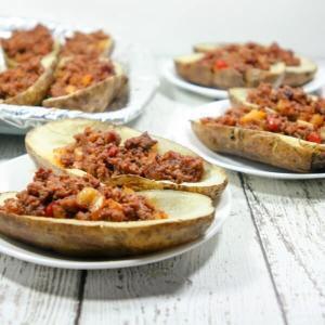 With the sweet + spicy Sloppy Joes offsetting the salty + crispy but yet "buttery" potato skins, these Whole30 Potato Skins = an explosion of flavor! You won't believe they are Whole30-compliant!