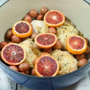 This one-dish Paleo and Whole30 Blood Orange Roasted Chicken will get you out of your winter slump and please the whole family. The best part? It only requires a few simple ingredients like garlic, oranges and potatoes!