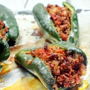 These Paleo and Whole30 Stuffed Poblano Peppers are completely freakin' out of this world delicious, a no-brainer to make, and healthy to boot.