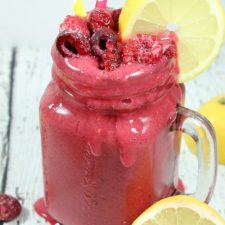 This Raspberry Lemonade Smoothie has the perfect balance of tangy + sweet. This perfect warm weather treat uses only Whole30- + Paleo-compliant ingredients.