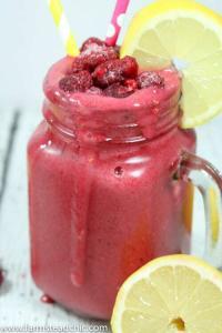 This Raspberry Lemonade Smoothie has the perfect balance of tangy + sweet. This perfect warm weather treat uses only Whole30- + Paleo-compliant ingredients.