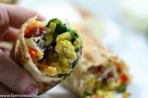 These Bacon and Egg Breakfast Burritos are rolls of ooey-gooey cheesiness + buttery crispiness and are easily altered to fit a Whole30 / Paleo lifestyle!