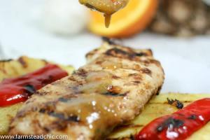 This Pineapple Chile Grilled Chicken Marinade is made with luscious tropical pineapple juice, tart fresh oranges and fiery red chiles. It's Paleo- and Whole30-friendly and comes together in just a few short minutes.