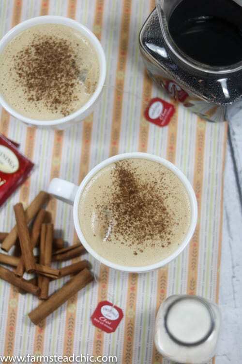 This Paleo and Whole30 Chai Spice Latte combines all the flavors of chai tea with freshly brewed coffee and a touch of creamy coconut milk to start your day off right. Sprinkle it with cinnamon for an extra little kick and a drool-worthy pic. Dairy free and vegan. <3