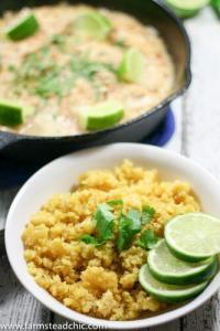 This Paleo and Whole30 Plantain Rice has a texture that's on point and a very subtle tropical flavor which offsets spicy foods perfectly. Gluten free, grain free. Serve it under or alongside everything you love or alone with fresh cilantro and lime juice. 