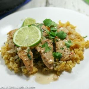 This Paleo and Whole30 Plantain Rice has a texture that's on point and a very subtle tropical flavor which offsets spicy foods perfectly. Gluten free, grain free. Serve it under or alongside everything you love or alone with fresh cilantro and lime juice. 