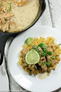 This Paleo and Whole30 Plantain Rice has a texture that's on point and a very subtle tropical flavor which offsets spicy foods perfectly. Gluten free, grain free. Serve it under or alongside everything you love or alone with fresh cilantro and lime juice.