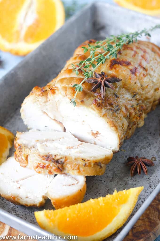 This Paleo and Whole30 Slow Cooker Turkey Breast with Orange & Thyme is incredibly moist and tender, super easy to make and full of autumn flavor.