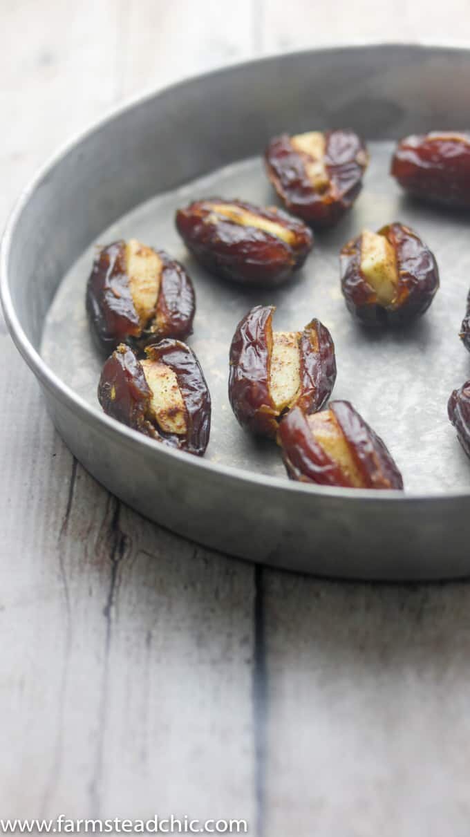 Paleo and Whole30 Apple Cinnamon Stuffed Dates