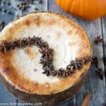 Low Carb Keto Pumpkin Cheesecake with star anise and cinnamon