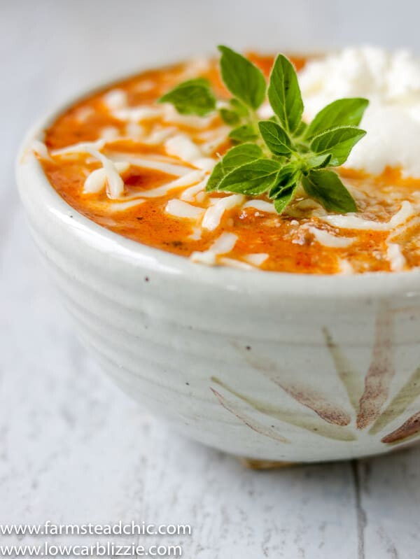 Low Carb, Keto Lasagna Soup, Gluten free, grain free lasagna