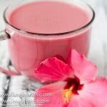 Bring some warm weather cheer to your chilly fall with this Low Carb, Keto Hibiscus Tea Latte with Whole30 and Paleo Options. With only 2-3 ingredients, you'll be dreaming of the tropics while snuggled up by your fireplace in no time. Dairy-free, refined sugar-free, guilt-free!  