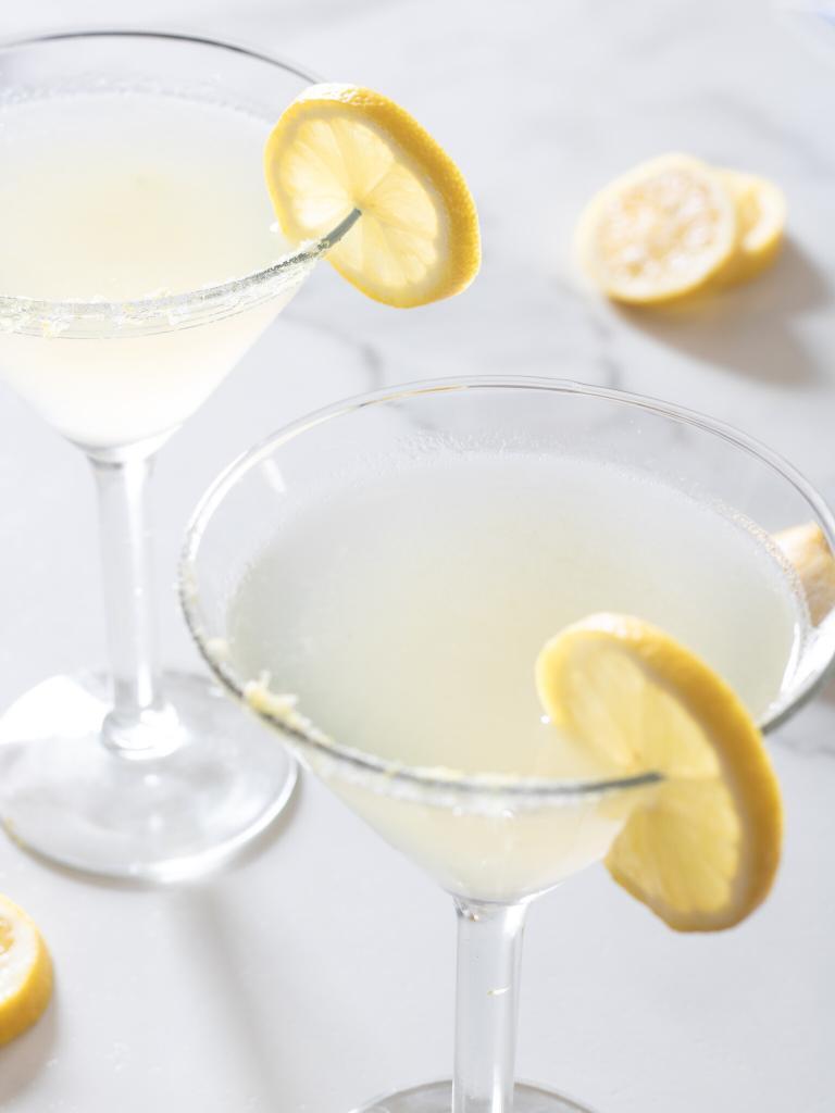 Low Carb, Keto Lemon Drop Martini
