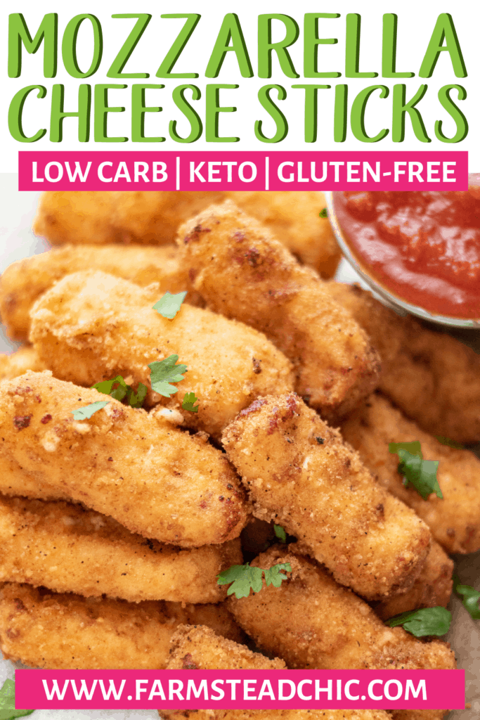 Keto Mozzarella Cheese Sticks - Gluten Free Fried Cheese Sticks