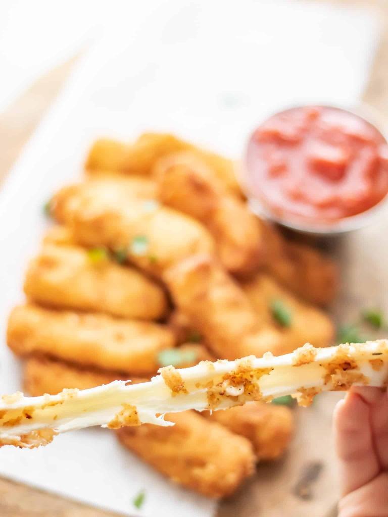 Keto Mozzarella Cheese Sticks - Gluten Free Fried Cheese Sticks