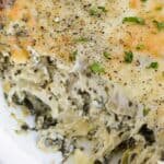 Keto Chicken Spinach and Artichoke Casserole