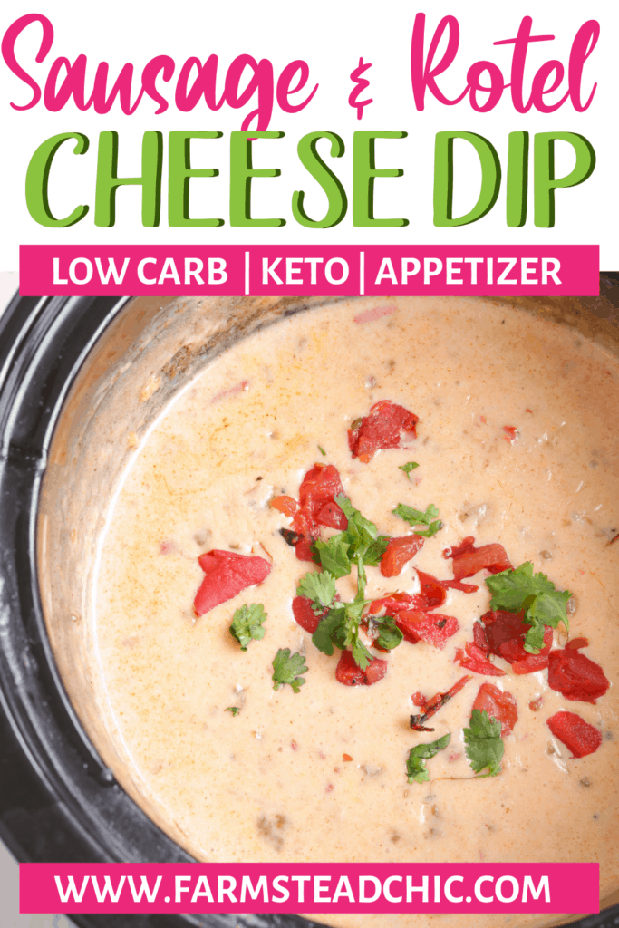 Keto Sausage and Rotel Cheese Dip