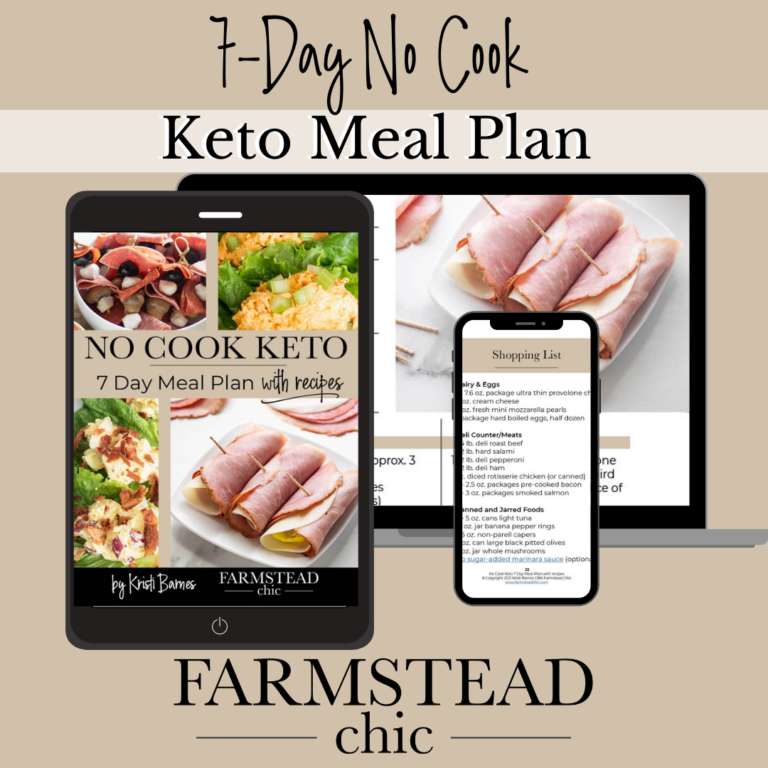 Seven Day No Cook Keto Meal Plan