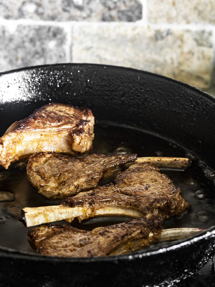 KETO GREEK LAMB CHOPS: CINNAMON CITRUS FRENCHED RACK OF LAMB