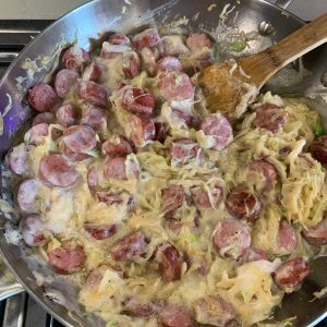 Low Carb, Keto Sausage Alfredo