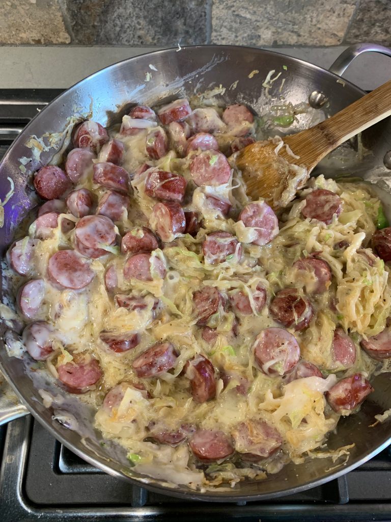 Low Carb, Keto Sausage Alfredo