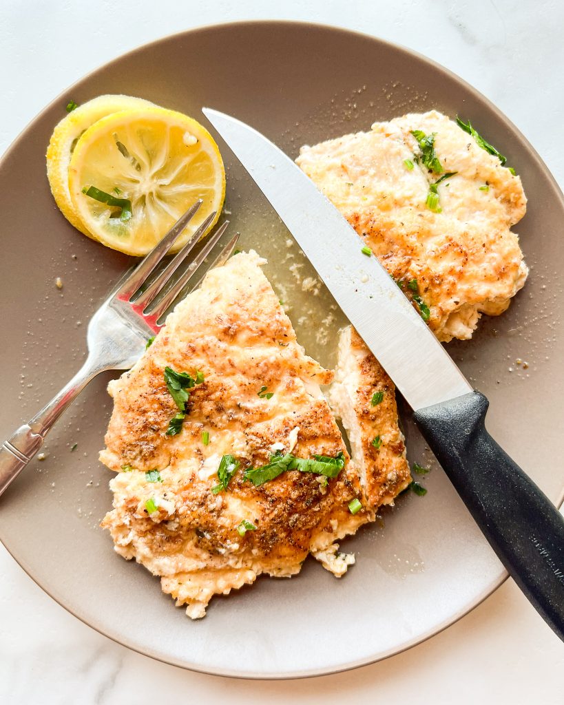 lemon chicken on a plate