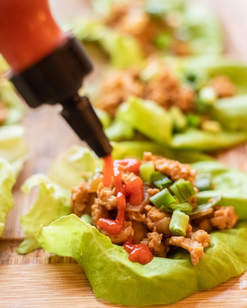 easy chicken lettuce wraps recipe - pf Chang's chicken lettuce wraps